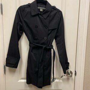 Kenneth Cole black trenchcoat size small